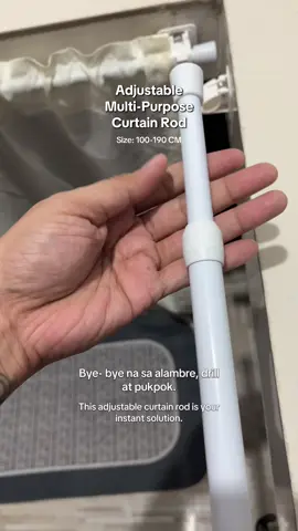 Bye-bye alambre, drill at pukpok talaga sa nabili kong Adjustable Curtain Rod na to. #adjustablecurtainrod #adjustablerod #nodrillcurtainrods  #curtainrod  #fyp 