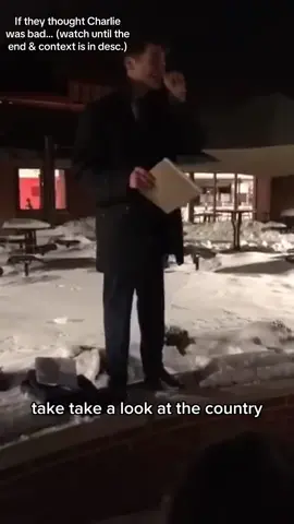 In 2019 Nick Fuentes tried to do a College Tour like Turning Point, starting with Iowa State University, but was quickly kicked out of the school before he could even begin his speech because of student protests. Undeterred, he decided to hold a speech right outside the school in the middle of winter with a number of the same protestors following him in order to shout him down. Hilarity ensues. The full speech can be found at YouTube if you search “Nick Fuentes Speech Iowa State University” #af #americafirst #shmerg #politics 