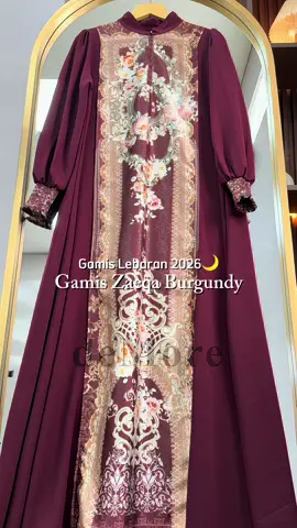 Gamis Zaeqa warna burgundy ✨ Look-nya mahal, feel-nya nyaman! 😍 🛒 Langsung checkout sekarang! #lebaran2026 #joinlive #fypage #gamiskekinian #gamislebaran 