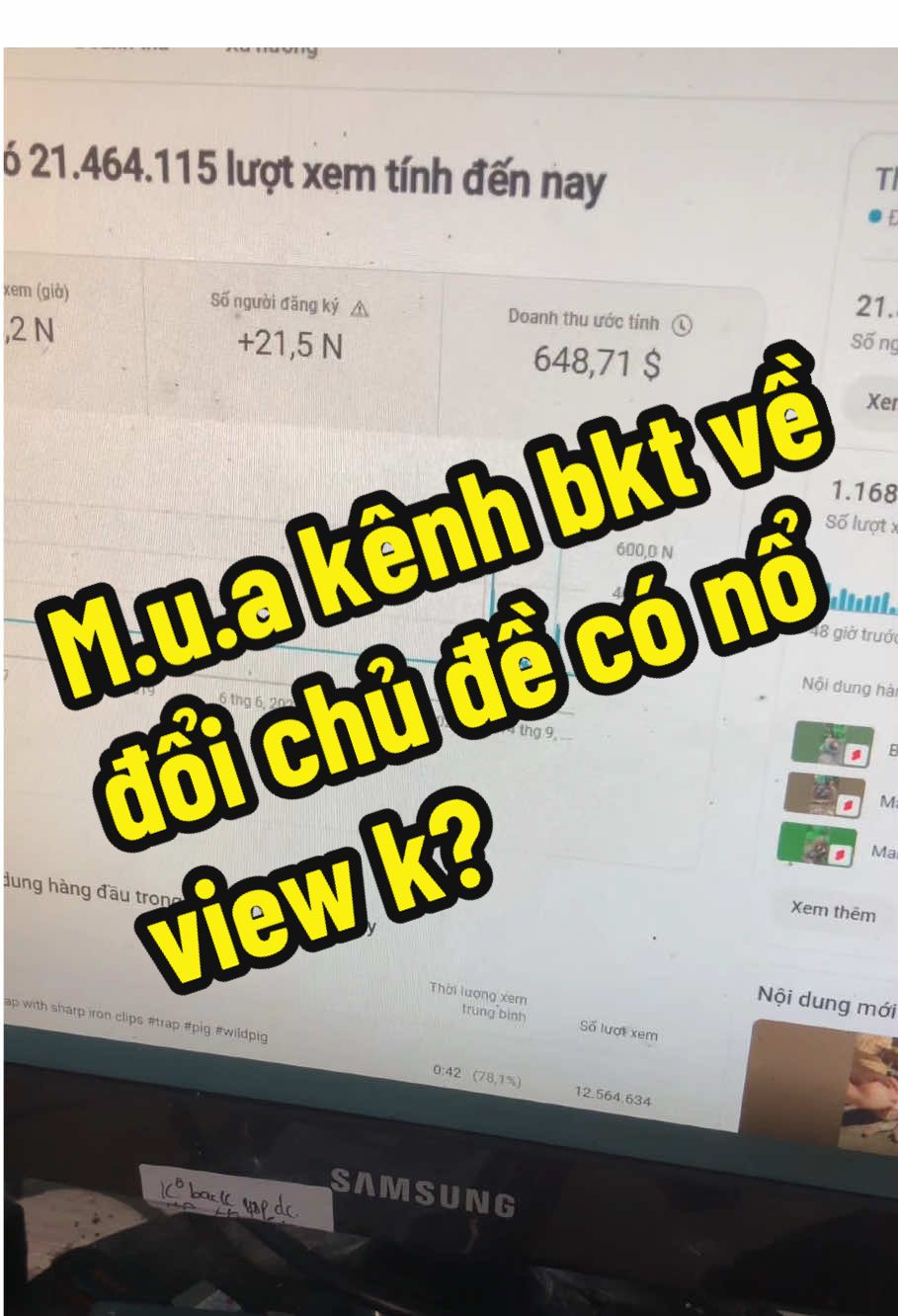 M.ua kênh YouTube bkt về đổi chủ đề có nổ view không? #kiemtienyoutube #kiemtienonline #adsense #youtube #kiemtienyoutubeviewngoai 