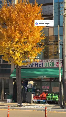 Replying to @_josh  Hi! I only have clips from November 18–20 last year. Thanks to last year’s weather, the autumn foliage in Seoul was still beautiful around those dates, though it may or may not look the same this year. For Klook discount, use the code JUSTINHANGUKKLOOK #klookdiscount #autumnforecast #visitkorea #southkoreatravel #seoulweather 