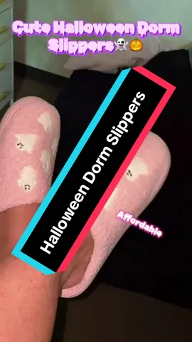 Cute Halloween Dorm Slippers 👻💀#creatorsearchinsights #slippers #halloween #indoorslippers #spotlightfinds 
