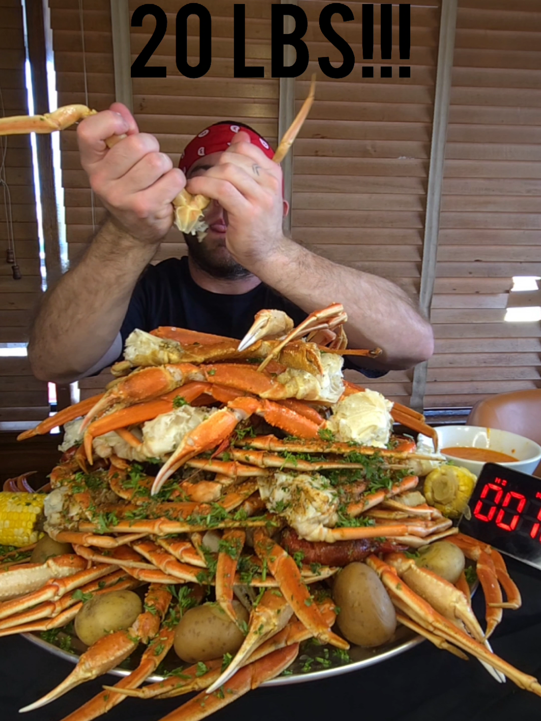 20LBS CRAB SEAFOOD BOIL CHALLENGE!!! #food #seafood #seafoodboil #foodchallenge #crab @Hooks Calabash seafood buffet 