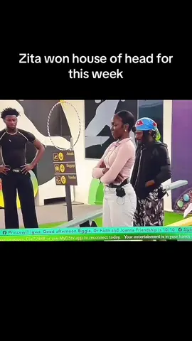 Zita won the head of house for this week#bigbrother #bbnaija #bbn 