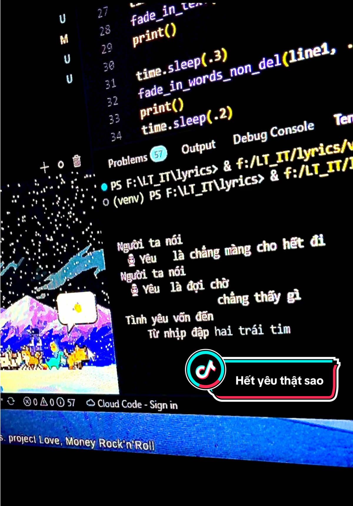 “Ngườii ta nói yêu là chẳng màng trao hết đi…” #it #python #music #lyric#listnhaccuatung 