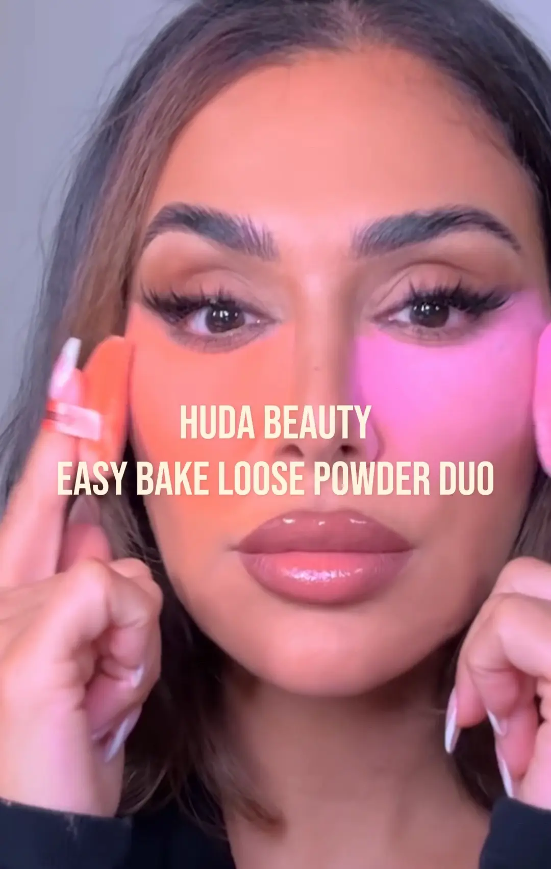 Huda beauty is launching new Easy Bake Powder Duos!! Launching on 9/26 I love the mix of pink and peach powders to set,color correct and brighten. So Genius!!  I have both cherry blossom and peach pie and love these sm! @Huda Beauty  #hudabeauty#newmakeup#easybake#makeup#beauty 