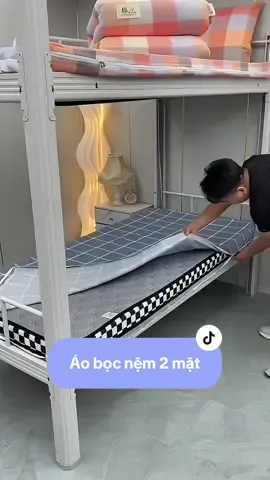 Áo bọc nệm khoá kéo 2 mặt giúp nệm sạch sẽ, bền lâu. #aobocnem #aobocnemkhoakeo 