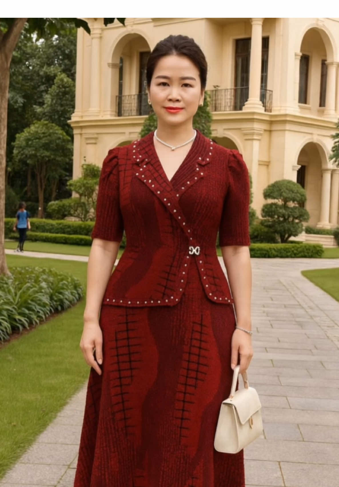 Đầm đỏ đi tiệc dành cho mẹ #ThoiTrangU50 #YeuBanThan #damtrungnien #ThoiTrangTrungNien #VayDepChoMe 