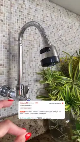 Torneira Inox Prata com Chuveiro, Rotação 360°, Resistente!!  A torneira mais procurada na Shopee, com preço super acessível!🔥🤩🤩🤩#torneira #cozinha #limpeza #shopee 