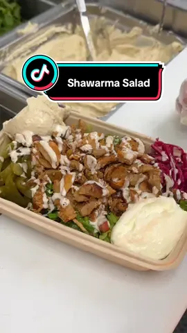 Starting the week fresh 🥗 + shawarma on top #laylasfalafel #shawarma #salad #fairfieldcountyct #203 
