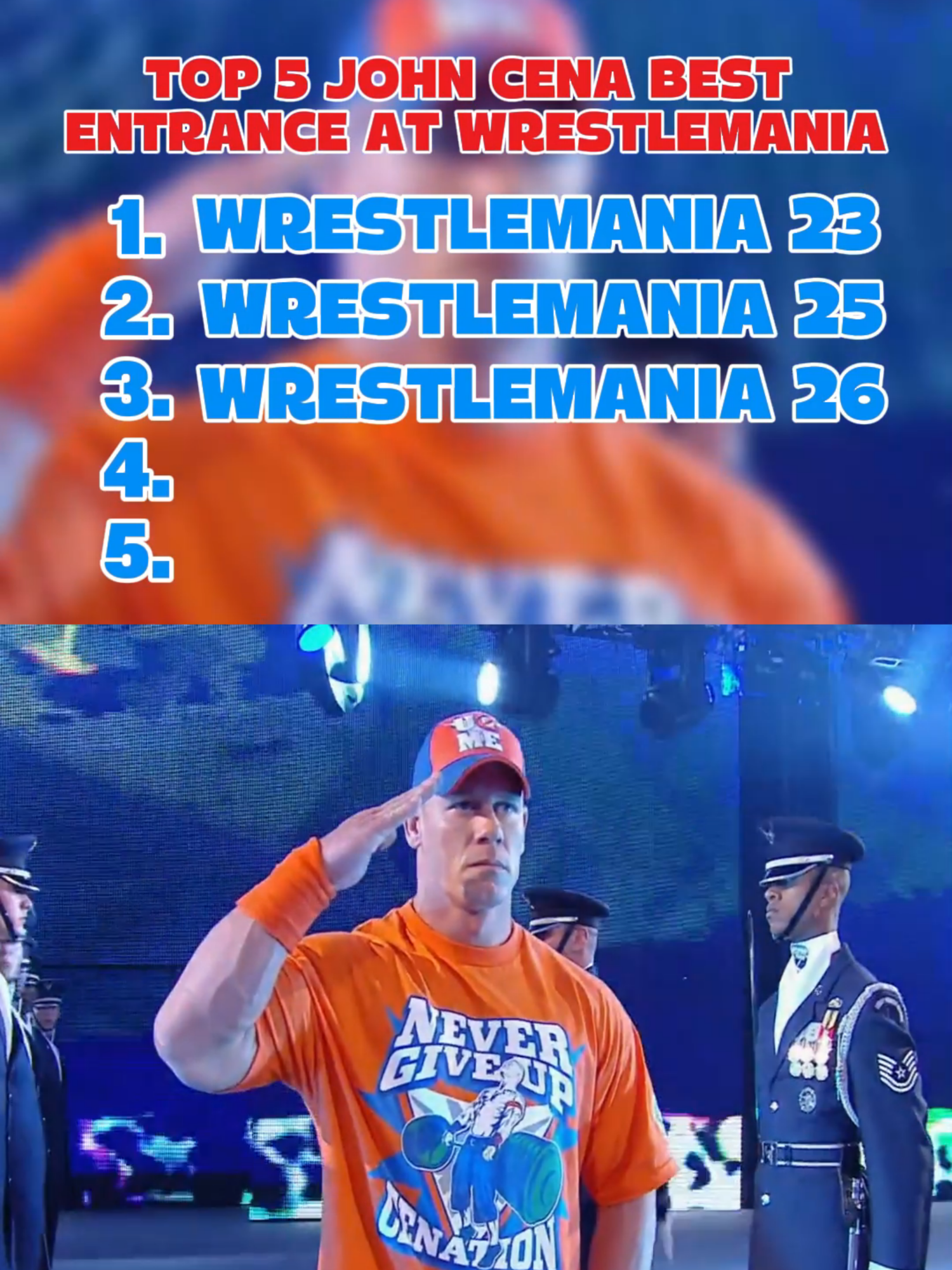 TOP 5 John Cena's Best Entrance At Wrestlemania #WWE #wweraw #wwesmackdown #wwetiktok #wwefan #wwefans #wweuniverse #wwechallenge #fyp #foryoupage #fypシ #cmpunk #romanreigns #codyrhodes #brocklesnar #johncena #randyorton #tripleh #kurtangle #fypシ゚