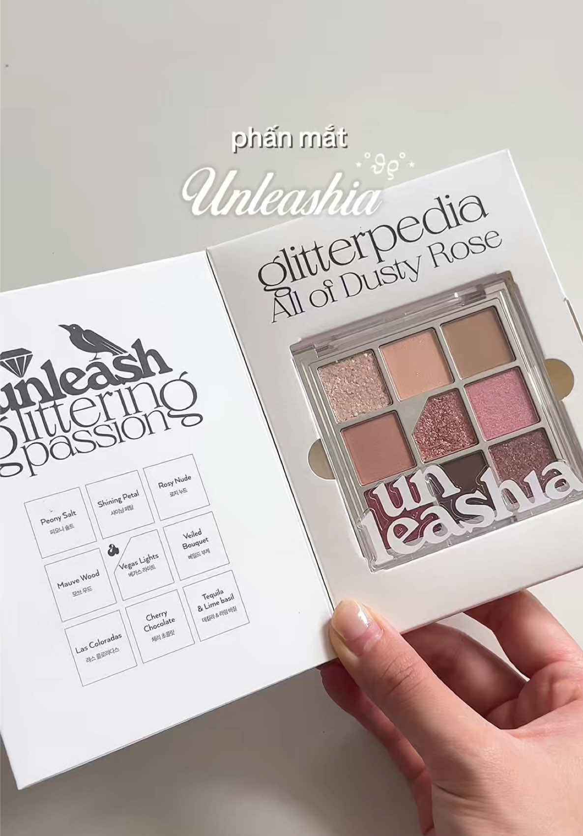 Bảng mắt 9 ô nhà Unleashia xinh vữ #unleashia #phanmat #bangphanmat #eyeshadow #phanmatunleashia 