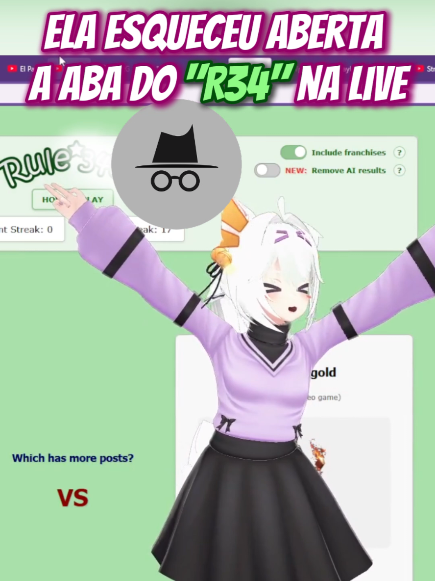 Ela esqueceu a aba aberta quando abriu live #vtuber #filian #filianclips 