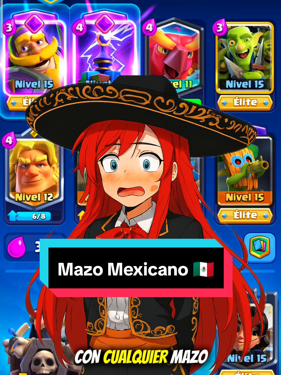 🎉🇲🇽 Hoy celebramos el 15 de septiembre con el mazo más mexicano de Clash Royale 😂. ¿Tú qué carta añadirías al mazo patrio? 👀 #vivamexico #clashroyale #mazosclashroyale #Akira 