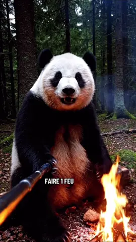 Parti 2 | PandaBoss entrain de camper 🐼 #veo3 #panda #ai #histoire 