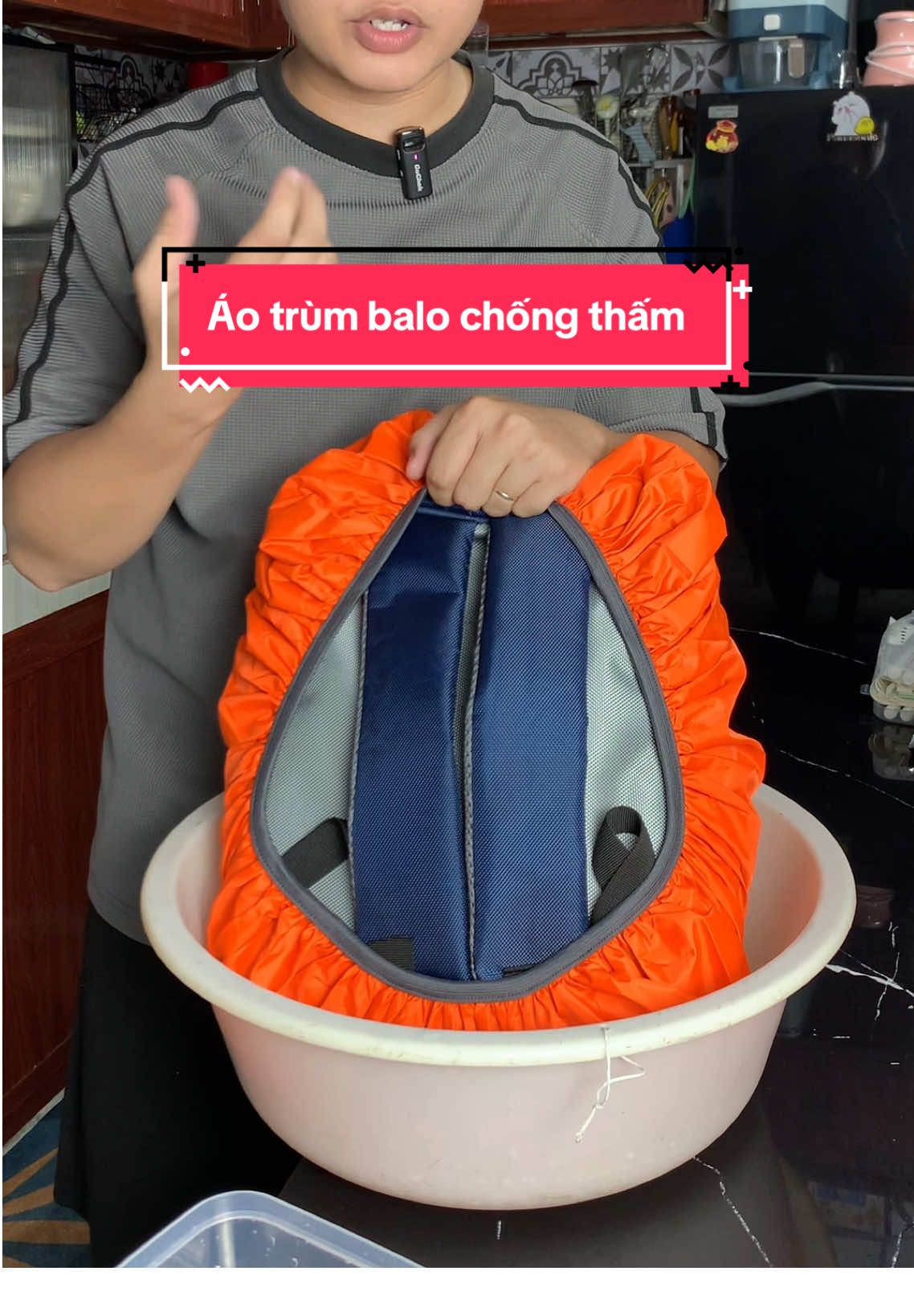 Áo trùm balo chống thấm nước cho bé đi học#aotrumbalo #bodenreview 