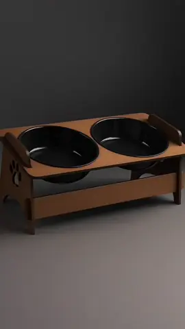 Comedouro Bebedouro Pet em MDF Elevado Para Cães e Gatos Com 2 Tigelas OU 1 Tigela #pet #caes #gatos 