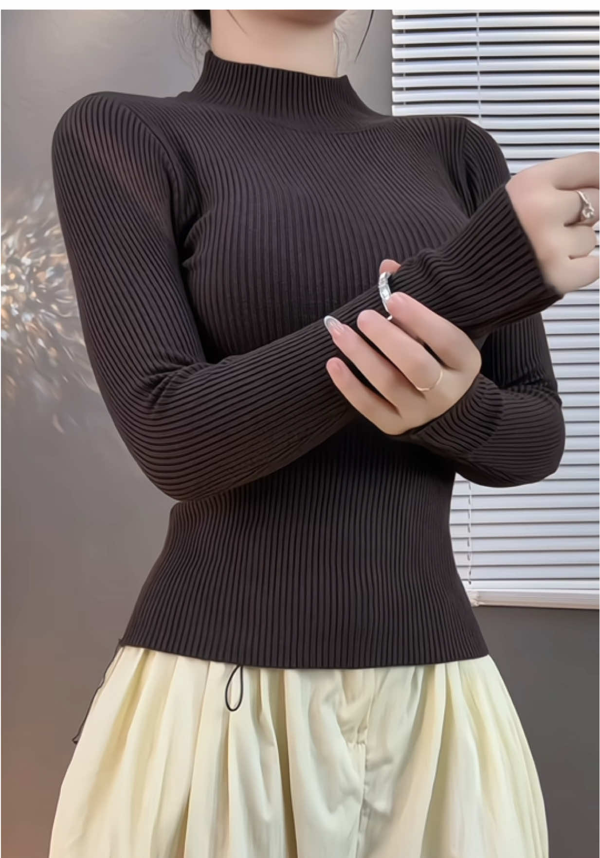 Áo len cổ 3cm chất len co dãn 4c mịn mềm ấm 