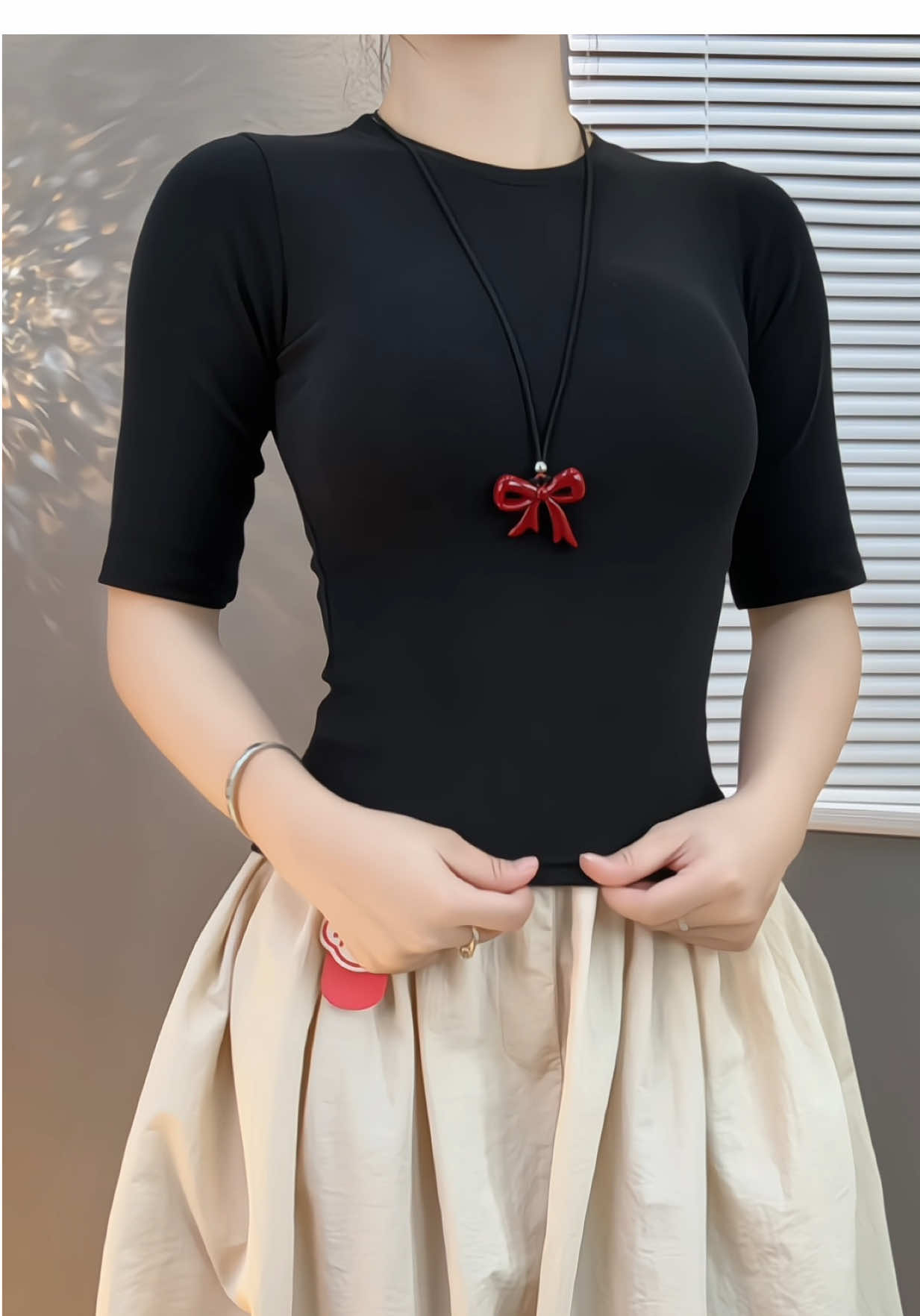 Âo thun tay lửng dáng ôm fix phom 