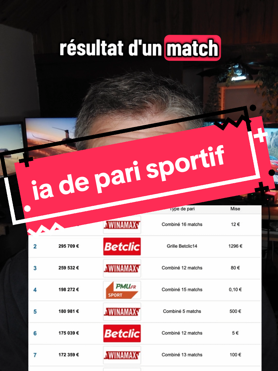 Cette IA peut prédire les résultats des matchs de foot avec précision! Imagine… elle analyse les stats de la saison, la météo, la forme des joueurs, leur coupe de cheveux… même la beauté de leur femme 😅 Ça ferait rêver hein ? Sauf que… les paris sont faits pour te faire perdre. Si tu veux vraiment gagner de l’argent, parie sur toi-même 💡 Lien en bio pour apprendre à utiliser l’IA pour créer un vrai revenu.  #ia #argent #foot  #argentfacille  #plotwist 