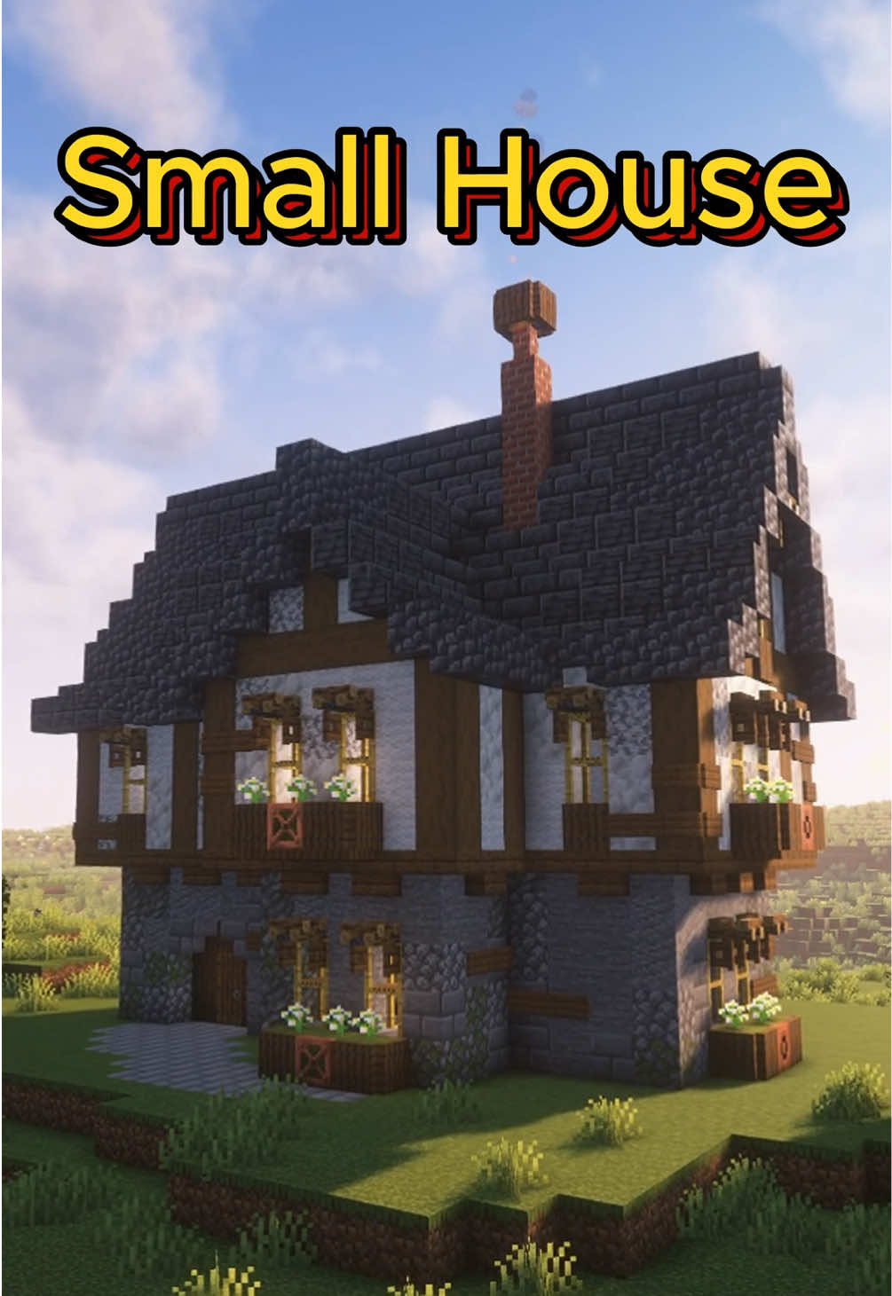 Easy Minecraft Medieval House Build #minecrafttutorial #minecrafthouse #tutorial 