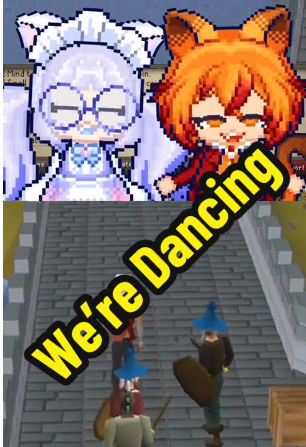 We’re dancing 🕺 💃 🕺 #fyp #vtuber #runescape #dancin #funnymoment 