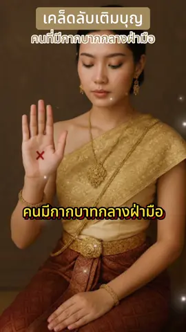 เคล็ดลับเติมบุญคนมีกากบาทกลางฝ่ามือ#สายมู #กากบาทกลางฝ่ามือ #tiktok #ฟีดดด #แก้กรรม 