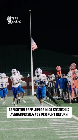 Nico Kocmich has only five punt returns for 120 yards. #omaha #nebraska #football #highschool