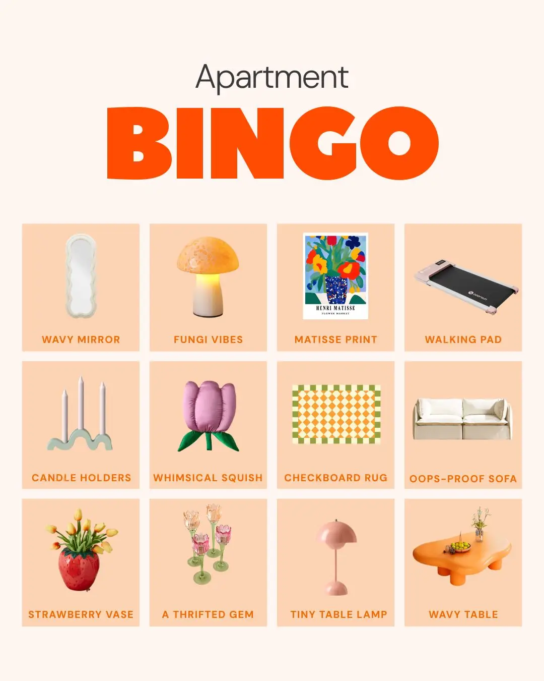 Wishlist bingo! 😍 Which pieces are a must for your dream home? Share your score in the comments! #InteriorDesign #HomeDecor #InteriorInspo #DesignGoals #DecorLover #InteriorStyling #HomeStyle #InteriorIdeas #ModernLiving #DecorInspiration