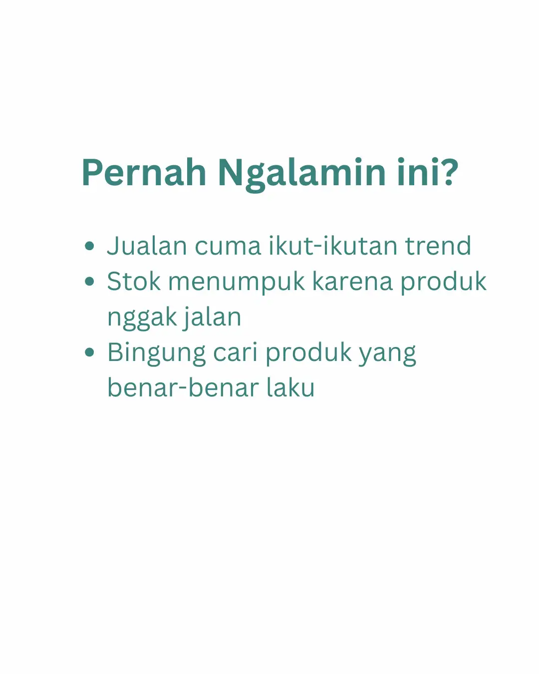 Pernah ngalamin masalah diatas? Ternyata kamu nggak sendirian! 📉 Data menunjukkan: ➡️ 60% UMKM dalam 3 tahun terakhir alami kegagalan produk/layanan karena kurang riset pasar & inovasi ➡️ 40% UMKM di 2024 masih belum punya strategi digital yang matang, produk lokal pun kalah saing di e-commerce 💡 Solusinya? Yuk belajar riset produk yang tepat biar jualanmu nggak sekadar jalan, tapi meledak 🚀 Ikuti webinar GRATIS: Winning Product Mastery: Strategi Riset Produk Optimalkan Penjualan Online 📅 Rabu, 24 September 2025 🕢 19.30 – 21.00 WIB 📍 Zoom Meeting 🎙️ Bersama Ilham Taufiq – Koordinator Nasional Serikat Imers Muhammadiyah 👉 Scan QR di poster atau hubungi Admin SUMU (0812-2359-5536) untuk daftar sekarang! #risetproduk #produkwinning #jualanonline #serikatimersmuhammadiyah 