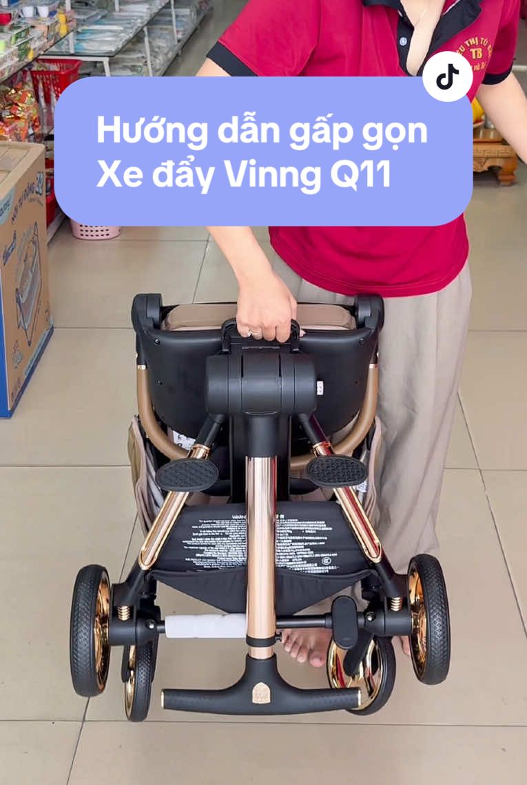 Hướng dẫn gấp gọn xe đẩy quốc dân Vinng Q11 #vinng #xedaygapgon #mebimsua #viral 
