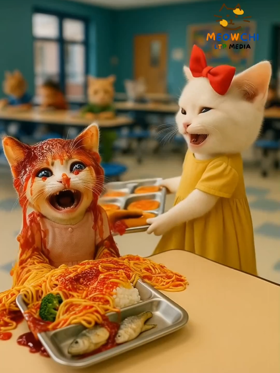 The cat was bullied by its friends because it was too poor. #ai #aicat #cat #funny #fyp