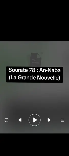 🕌 Tafsir Sourate An-Naba Versets 1 – 5 : Allah mentionne l’interrogation des mécréants : « De quoi s’interrogent-ils ? De la Grande Nouvelle… ». La Grande Nouvelle est le Jour de la Résurrection et du Jugement dernier. Ils doutent, se moquent, ou nient totalement ce Jour. Allah répond : « Non ! Ils sauront bientôt » : c’est une menace et une certitude. Versets 6 – 16 : Allah rappelle Ses signes pour montrer Sa puissance et prouver la résurrection : La terre comme un lit stable. Les montagnes comme des pieux pour maintenir l’équilibre. La création en couples. Le sommeil comme repos. La nuit comme couverture et le jour comme activité. Les cieux solides, le soleil éclatant. La pluie abondante qui fait pousser végétation et jardins. #rappels_islam #islamic_video #videoviral #Coran 