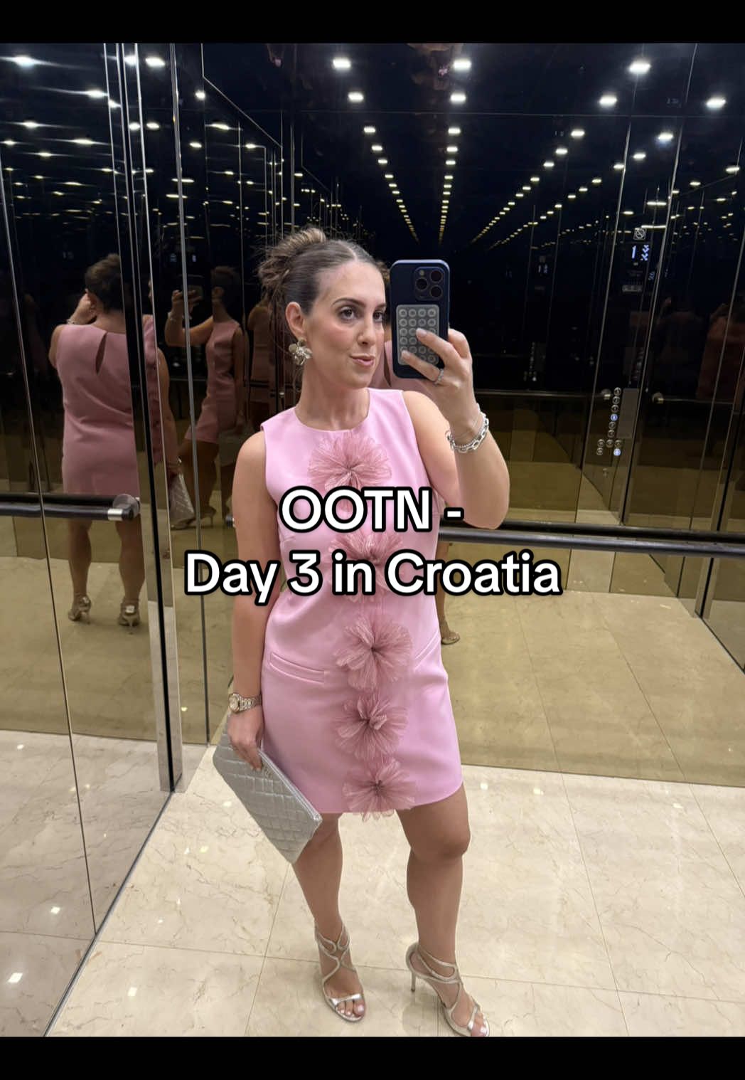 OOTN loving my outfit tonight so girly so pink so un me 😂💕 @River Island @New Look Online @Jimmy Choo  #ootn #OOTD #holidayfits #holidayinspo #Vlog 