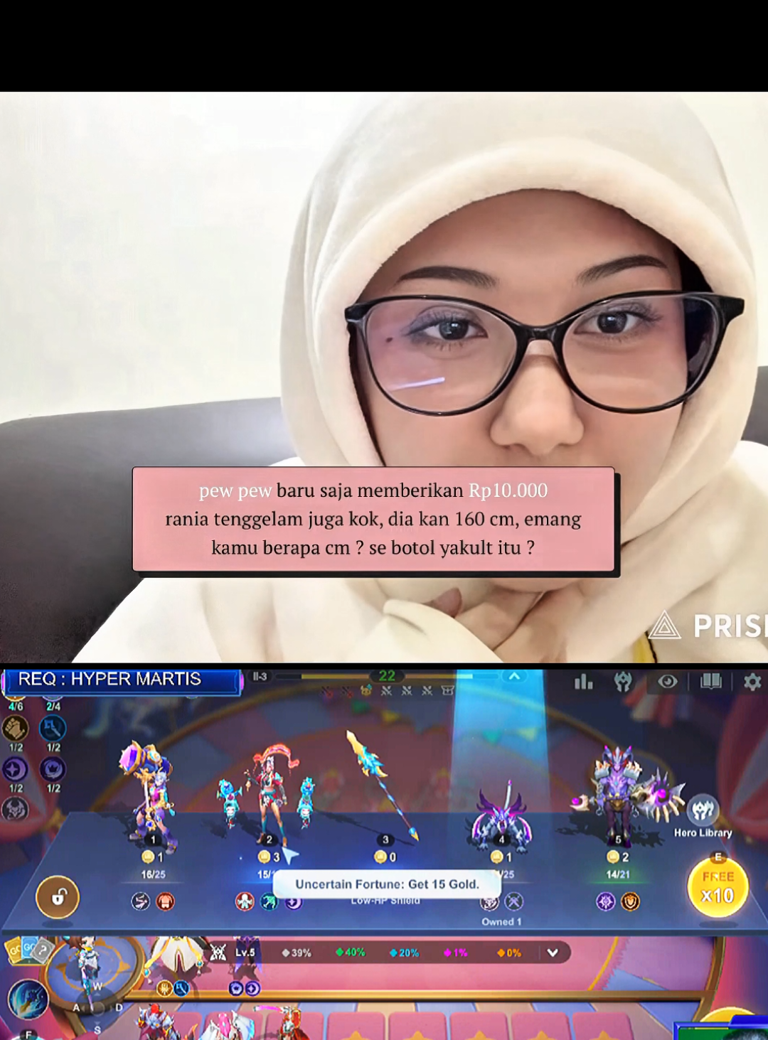 Alysaa gk pendek,cmn pura pura pendek aj gezy😂😂#MCGG #MagicChessGoGo #MRSS3 #MCGGRisingStars #alyssaanantaa 