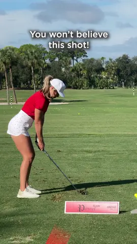 This golf shot is INSANE! ⛳😳 #golfswing #golfshot #golfer #golflife #golftok