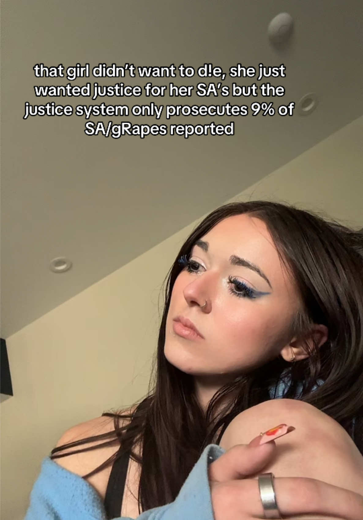 people are so quick once they find out to say “why didn’t you report it?” I DID, TWICE, and still nothing happened. still i was blamed, so instead of asking a survivor questions, let’s start by shaming the assaulters that are rarely held accountable by our terribly set up justice system. #sa #saawareness #sasurvivor #mentalhealthmatters #suicidepreventionmonth 