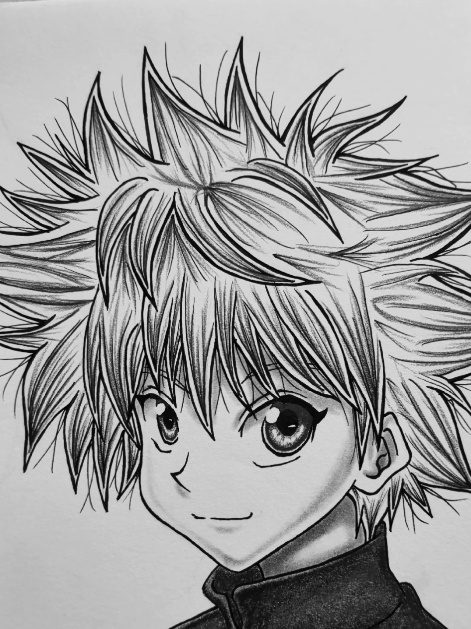 Killua again ? Yeah Next ??  #killua #hunterxhunter #lipshipneckfinger #arttrend #animeart 