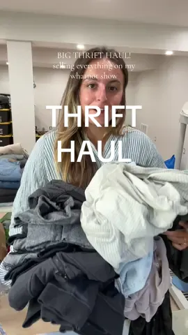 Buckle in for a long thrift haul!! Selling it all tonight on my what not!! #whatnot #lululemon #thrifthaul #thrifting #nike 