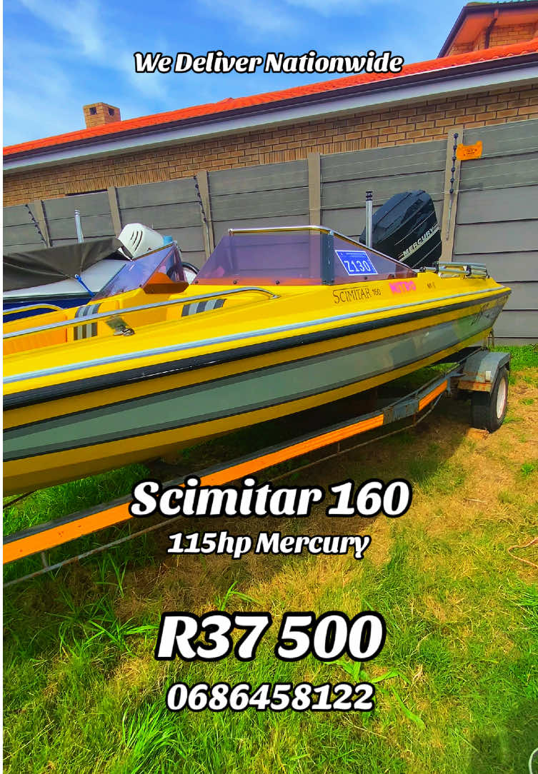 Scimitar 160 Sun canopy Boat cover Bouyency Trailer with papers 115Hp Mercury Take trade ins 
