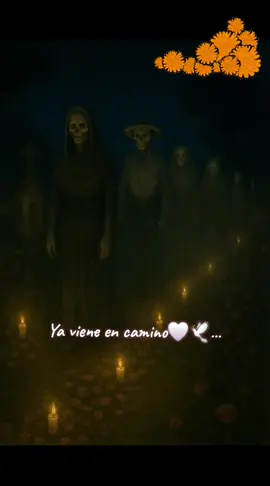Ya vienen en camino que esperarlos con amor y cariño, con ese aroma a copal  y mandarina, con las hermosas  flores de sempasuchily ese fresco aire de noviembre. #diademuertos #Mexico #fyp 