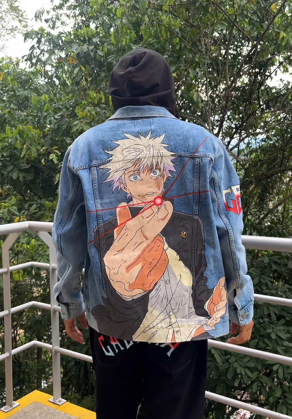 Lo único de pido 😍 #gojousatoru #paint #jacket #jujutsukaisen #fyp 