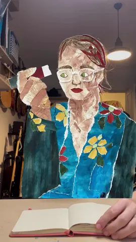 👀 watch out for the art supplies! #watercolorpainting #arttrend #collageart #artistproblems #portraitart 