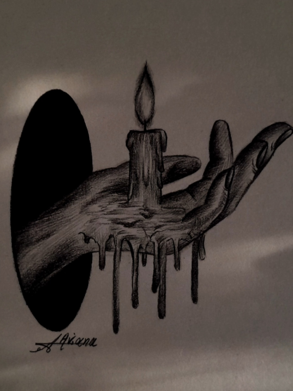 Slowly destroyed by my own fire:))(🖤🔥🕯 . . . #sketchbook #explorepage✨ #drawingtutorial #viral #emotional 