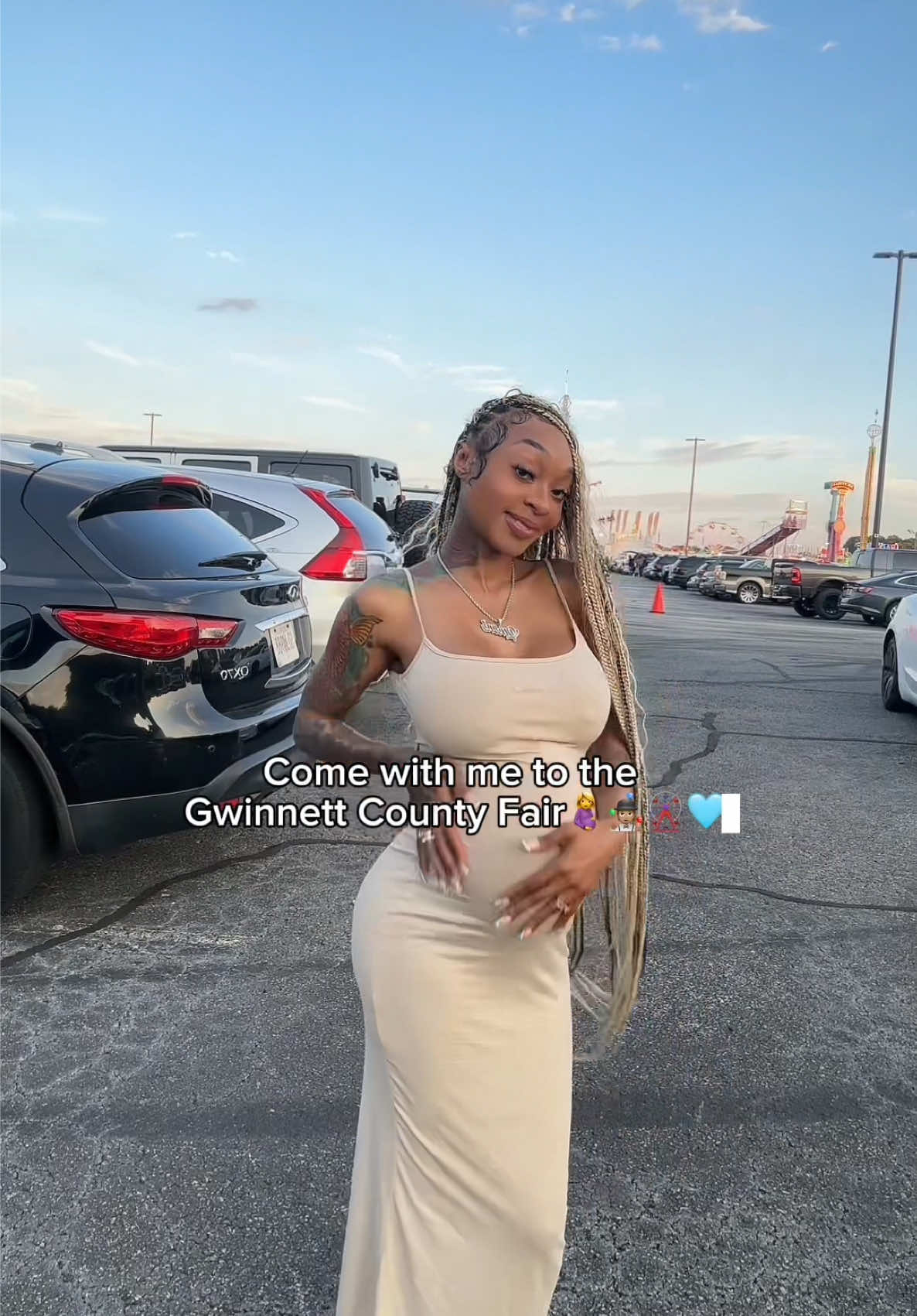 Come with me to go to the Gwinnett County Fair🧸🎡🩵🥹 What  is your favorite fair food 🍲?When did yall babies come?  Nugget due date LESS THAN 5 days 🥰😇 but BIG MAMA IS TIRED & READY #pregnancytiktok #39weekspregnant  #wallyworld #pregnant #fair
