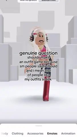 should i do it#outfit #game #robloxbarbie #robloxavatar #barbieroblox 