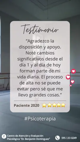 ✨ 𝑼𝒏𝒂 𝒉𝒊𝒔𝒕𝒐𝒓𝒊𝒂 𝒒𝒖𝒆 𝒊𝒏𝒔𝒑𝒊𝒓𝒂 ✨ Nos llena de alegría compartir la experiencia de uno de nuestros pacientes, quien encontró en el Centro de Atención y Evaluación Psicológica 