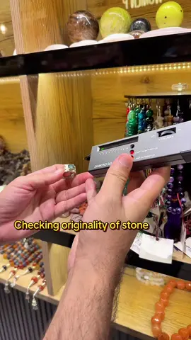 Checking of mosinite stone by machine #mosinite #gemstoneslovers #fyppppppppppppppppppppppp 
