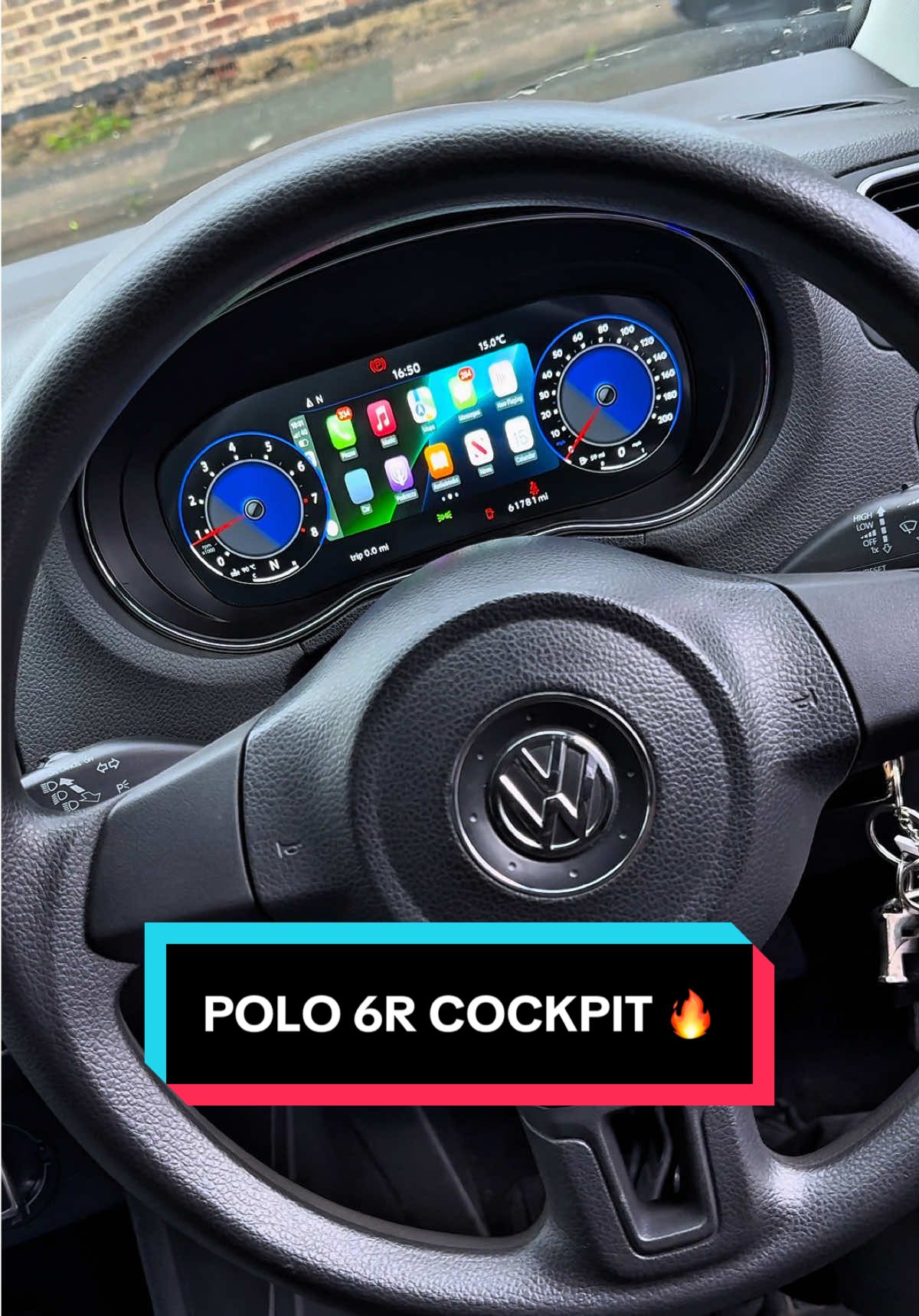 🚨 NEW PRODUCT ALERT 🚨 VW POLO 6R 🔥 This is our brand new variant of virtual cockpit, which does exactly what it says on the tin - it has built in Wireless Apple CarPlay & Android Auto - as opposed to our AirPlay (phone mirroring) or HDMI (head unit mirroring) options ✅ This will allow you to directly connect your mobile phone wirelessly to the dashboard, with a mini iDrive controller we provide, you can also navigate through the CarPlay / Android auto menus. For any wholesale or retail enquiries, please contact us directly. Please do not advertise our product for sale via your own company unless permission has been given by us. Now the boring part is out of the way, let’s run over some of the features 😎 • Detailed unit & metric settings that allow you to choose between MPH, KMH, Litres, Gallons… etc! • Detailed display settings, with over 8 different view modes available which can be seen in the images!  • Ambient lighting colour & pointer colour settings - you have the ability to change the theme colour of all the accents on the virtual speedo, and also the pointer colours for the speedo separately! Allowing you to run 2 different colours 🔥 (shown in pictures) • Accurate info on MPG, Oil temps, travel time etc - just like an original VW Cockpit! • Reset service intervals • No errors, all lights that are genuine errors display as they would on the analog speedo. • 12 months warranty • Pay over 3-10 months available #carmods #polo #carsoftiktok #vw #polo6r                        