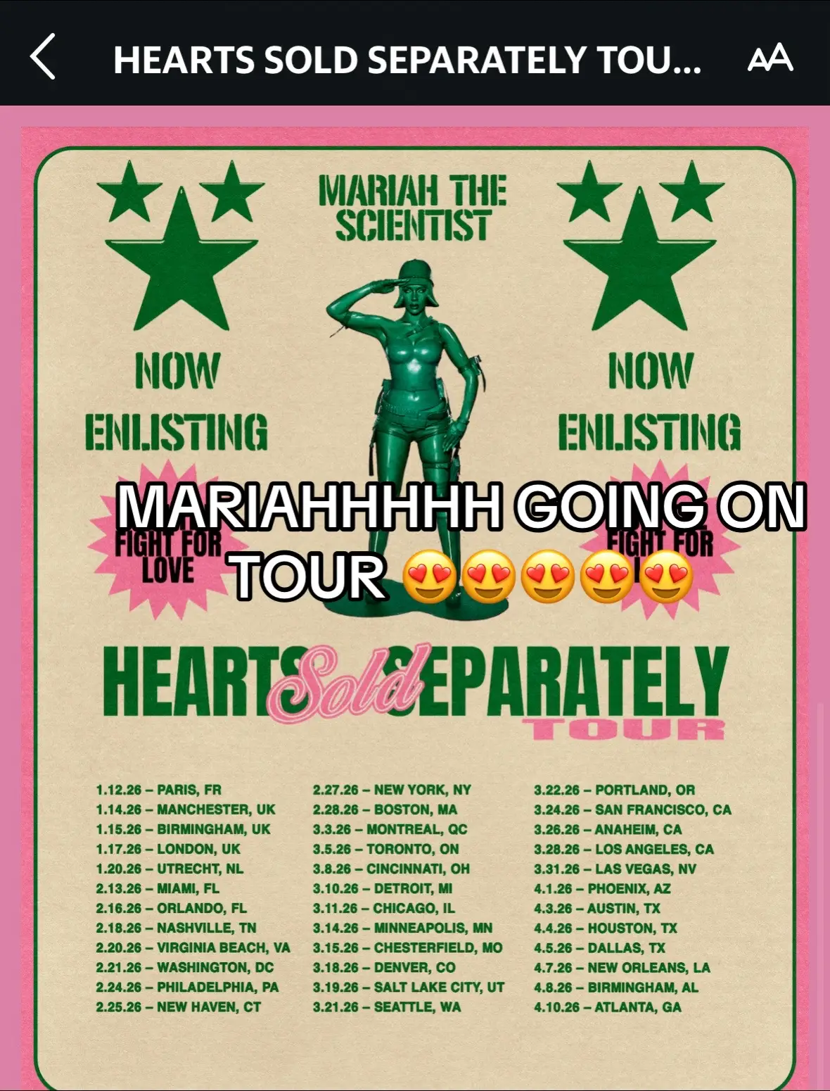 #mariahthescientist #fyp #tourlife #burningblue #inpursuit 